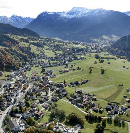 Gemeinde Klosters Luftaufnahme